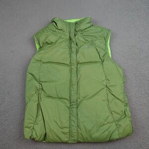 Vintage Nike Vest Youth Medium 10-12 Green Reversible Puffer Insulated Zip
